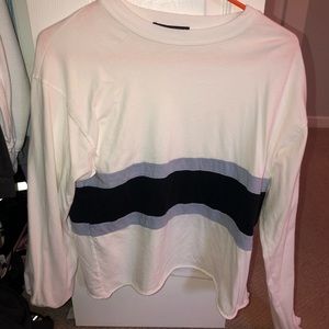 Long sleeve white brandy Melville shirt